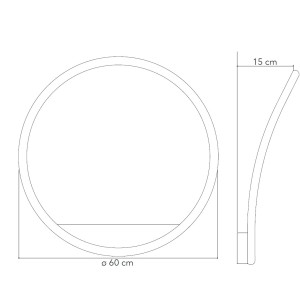 Applique LED da interno CCT 27W Ø35 cm LINGER Bianco e Nero - Luce Ambiente e Design - foto 4