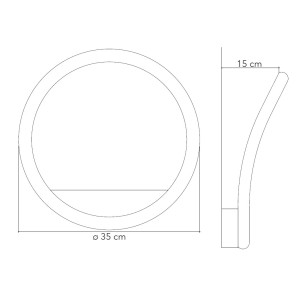 Applique LED 39W CCT Ø60cm IP20 LINGER Bianco e Nero - Luce Ambiente e Design - foto 5