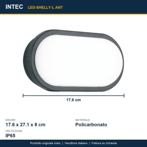 Plafoniera da esterno LED 20W 3000-4000K IP65 Antracite e Bianco - Intec - foto 3