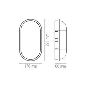 Plafoniera da esterno LED 15W CCT 3000-4000K IP65 SHELLY Antracite e Bianco - Intec - foto 2