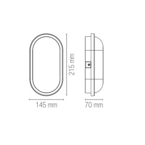 Plafoniera da esterno LED 15W CCT 3000-4000K IP65 SHELLY Antracite e Bianco - Intec - foto 3
