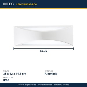 Applique da esterno LED 16W 3000-4000K IP65 Bianco, Bronzo e Nero - Intec - foto 3