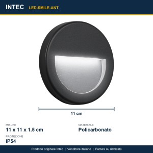 Applique da esterno LED 3W CCT IP54 3000/3500/4000K Antracite e Bianco - Intec - foto 3