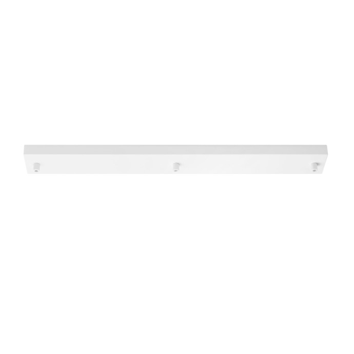 Rosone rettangolare PIREX a tre luci in metallo 65x8 cm IP20 Bianco, Nero e Oro - Luce Ambiente e Design