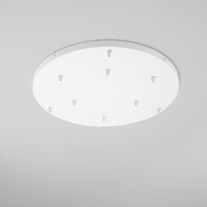 Rosone PIREX per sospensione 9 luci,, 50 cm Bianco e Oro - Luce Ambiente e Design - foto 2