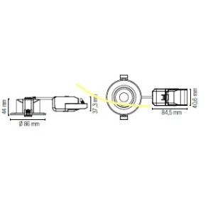 Faretto da incasso LED integrato 4-6W CCT satinato Bianco e Nero - Intec - foto 3