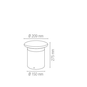 Paletto LED da esterno 10W IP65 BITT Antracite e Bronzo - Intec - foto 4