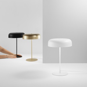 Lampada da tavolo E14 2 luci in metallo IP20 Bianco, Nero e Oro - Luce Ambiente e Design - foto 4