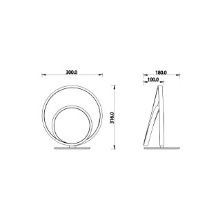 Lampada da tavolo LED 24W CCT LIEVE Bianco e Oro - Luce Ambiente e Design - foto 2