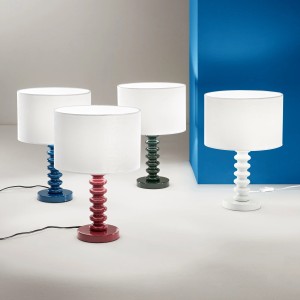 Lampada da tavolo E27 1 luce SULTAN Bianco, Blu, Rosso e Verde - Luce Ambiente e Design - foto 2