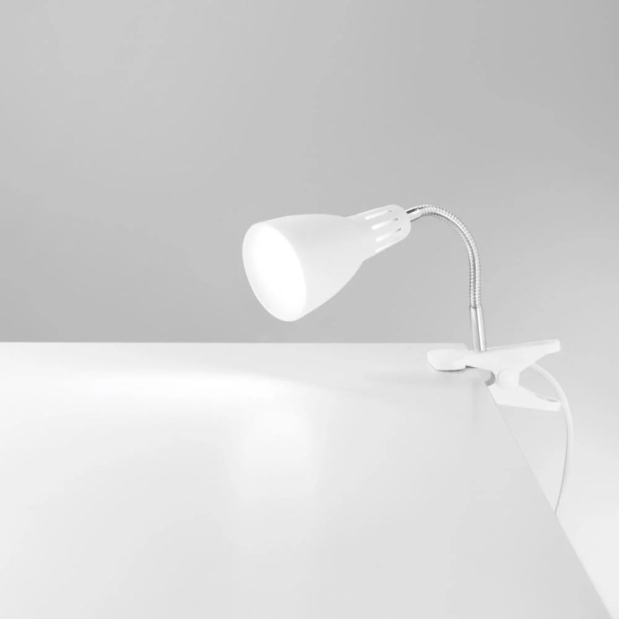Applique da interno E14 con pinza LOGIKO Bianco, Grigio e Nero - Luce Ambiente e Design