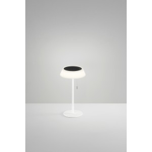 Lampada da tavolo solare ricaricabile LED 1,2W 3000K JIN Bianco e Nero - Intec - foto 6