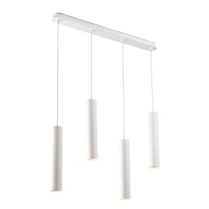 Sospensione 4 luci GU10 FLUKE in metallo | IP20 Bianco e Nero - Luce Ambiente e Design
