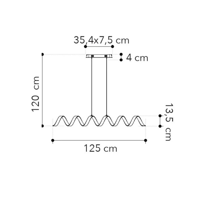 Sospensione LED 20W 4000K e argento Bianco e Nero - Luce Ambiente e Design