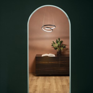 Sospensione LED 30W CCT Ø40cm LIEVE Bianco e Oro - Luce Ambiente e Design - foto 2