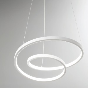 Sospensione LED 30W CCT Ø40cm LIEVE Bianco e Oro - Luce Ambiente e Design - foto 3