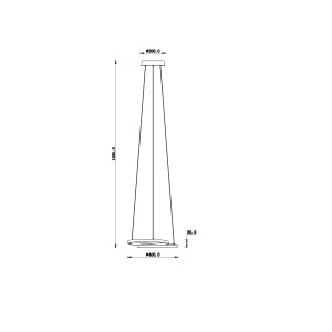 Sospensione LED 30W CCT Ø40cm LIEVE Bianco e Oro - Luce Ambiente e Design - foto 6
