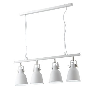 Sospensione 4 luci E27 in metallo IP20 LEGEND Bianco e Bronzo - Luce Ambiente e Design - foto 3