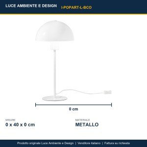Lampada da tavolo E27 1 luce Popart Bianco, Beige, Nero e Verde - Luce Ambiente e Design - foto 3