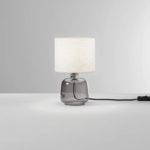 Lampada da tavolo E14 in vetro Emerald Grigio e Verde - Luce Ambiente e Design