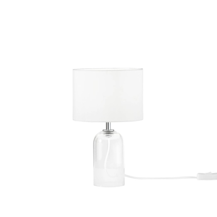 Lampada da tavolo in vetro E14 London Bianco e Grigio - Luce Ambiente e Design