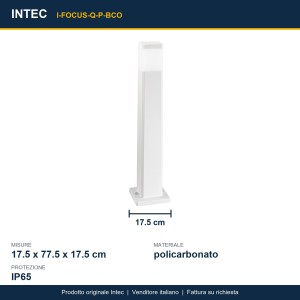 Paletto da esterno quadrato IP65 GU10 FOCUS Bianco e Nero - Intec - foto 3