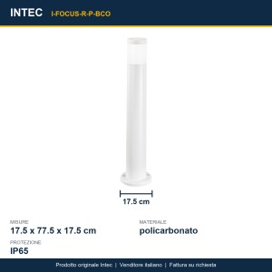 Paletto da esterno IP65 GU10 FOCUS Bianco e Nero - Intec - foto 3