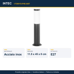 Palo da esterno E27 45 cm TOKYO Antracite e Bianco - Intec - foto 2