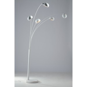 Piantana 5 luci E14 in marmo e metallo ERACLE Bianco e Nero - Luce Ambiente e Design - foto 3