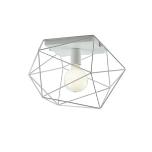 Plafoniera E27 in metallo IP20 ABRAXAS Bianco e Oro - Luce Ambiente e Design