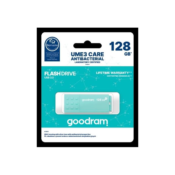 Pendrive GoodRAM 128GB UME3 CARE - ANTIBATTERICA - USB 3.0 Pendrive GoodRAM 128GB UME3 CARE - ANTIBATTERICA - USB 3.0