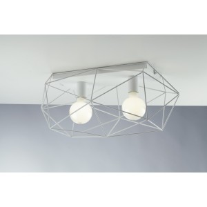 Plafoniera ABRAXAS 2 luci IP20 E27 Bianco e Oro - Luce Ambiente e Design - foto 6