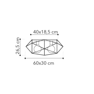 Plafoniera 4 luci E27 in metallo IP20 ABRAXAS Bianco e Oro - Luce Ambiente e Design - foto 4