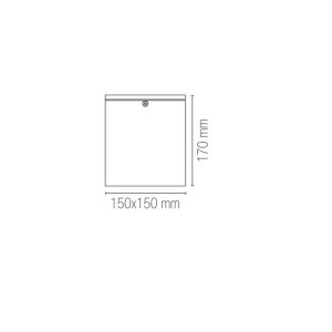 Plafoniera da esterno quadrata IP54 E27 CITIZEN Bianco, Bronzo e Nero - Intec - foto 6
