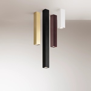 Plafoniera quadrata GU10 40 cm IP20 FLUKE Bronzo e Nero - Luce Ambiente e Design - foto 2