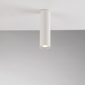 Plafoniera GU10 cilindrica in metallo 20 cm IP20 FLUKE Bianco, Bronzo e Nero - Luce Ambiente e Design