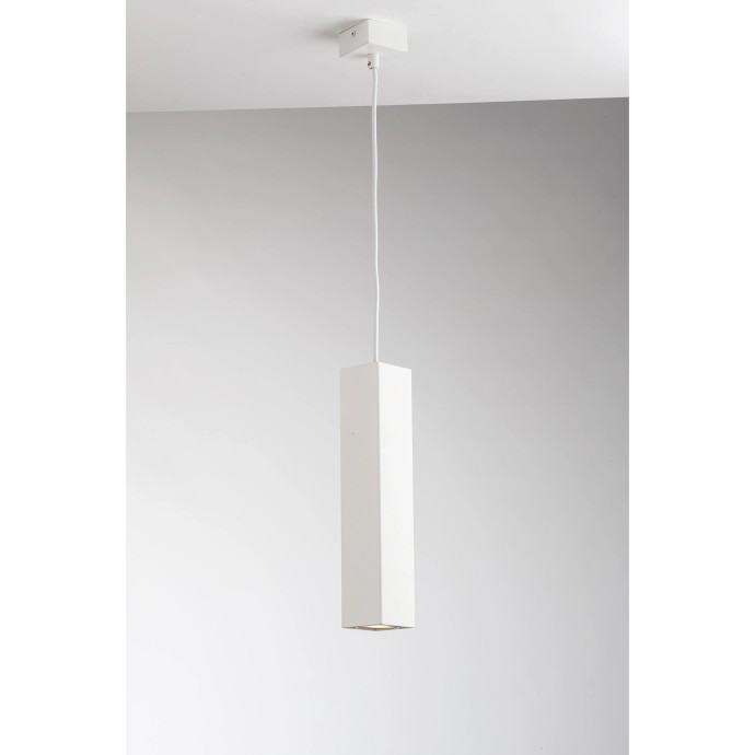 Sospensione GU10 in metallo 30 cm IP20 FLUKE Bianco, Bronzo e Nero - Luce Ambiente e Design