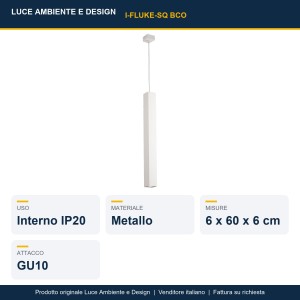 Sospensione FLUKE GU10 60 cm IP20 Bianco e Nero - Luce Ambiente e Design - foto 2