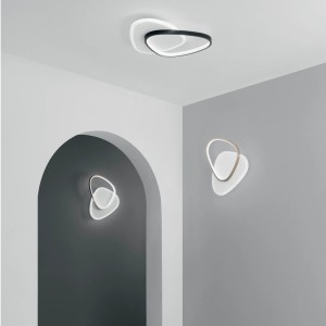 Plafoniera LED CCT 42W 4500lm AYRTON Nero e Oro - Luce Ambiente e Design - foto 3