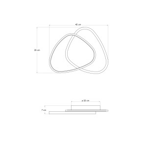 Plafoniera LED CCT 42W 4500lm AYRTON Nero e Oro - Luce Ambiente e Design - foto 4