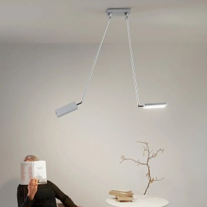 Plafoniera LED 2x18W 3000K 2 luci IP20 BOOK Grigio e Oro - Luce Ambiente e Design - foto 2