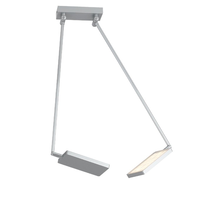 Plafoniera LED 2x18W 3000K 2 luci IP20 BOOK Grigio e Oro - Luce Ambiente e Design