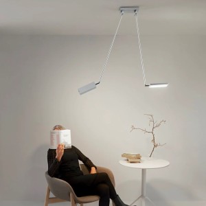 Plafoniera LED 2x18W 3000K 2 luci IP20 BOOK Grigio e Oro - Luce Ambiente e Design - foto 3