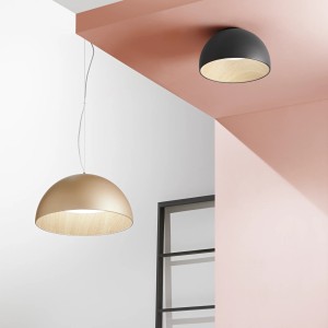 Plafoniera LED 30W CCT 3000/4000/6500K Ø35 cm Nero e Oro - Luce Ambiente e Design - foto 3