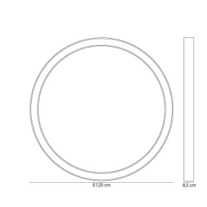 Plafoniera LED 60W CCT Ø60 cm DEMOS Bianco, Nero e Oro - Luce Ambiente e Design - foto 4