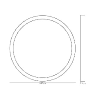 Plafoniera LED 60W CCT Ø60 cm DEMOS Bianco, Nero e Oro - Luce Ambiente e Design - foto 5