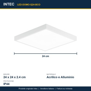 Plafoniera LED da bagno 24W 4000K IP44 DOMO Bianco e Nero - Intec - foto 3