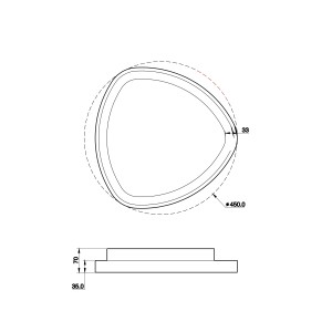 Plafoniera LED CCT 40W 45 cm KLAPTON Bianco e Nero - Luce Ambiente e Design - foto 4