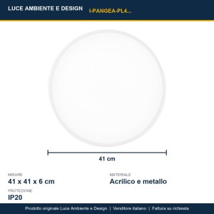 Plafoniera LED 22W CCT Pangea Bianco, Nero e Oro - Luce Ambiente e Design - foto 3