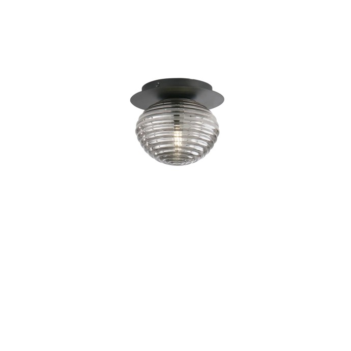 Plafoniera E27 1 luce RIPPLE Nero e Oro - Luce Ambiente e Design